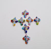 Tiny cross Murano - Croix mini Murano 3cm toutes differentes